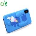 3D Blue Kartun Silicone Telepon Kasus Untuk Iphone8 / X / Max