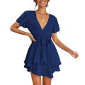 Women's Deep V-Neck Mini Dress