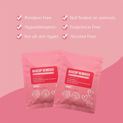 Na -customize na indibidwal na packaging eyelid makeup wipes