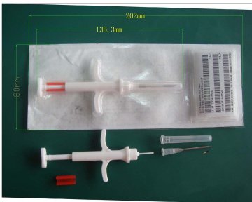 RFID Syringe with embedded glass tag