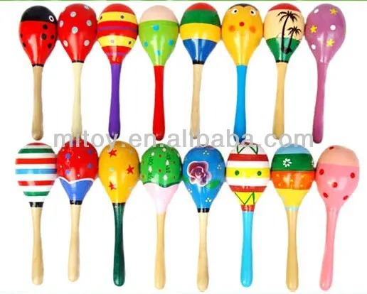 Wooden musical toy Maracas from ICTI Factory