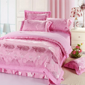 King Size Hot Sale Jacquard Cotton and Silk Quilted Bedding Sets