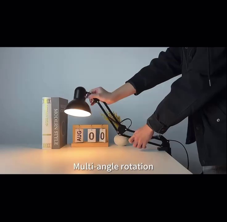 Led Desk Lamp Adjustable Swing Arm Clamp Tablelamp