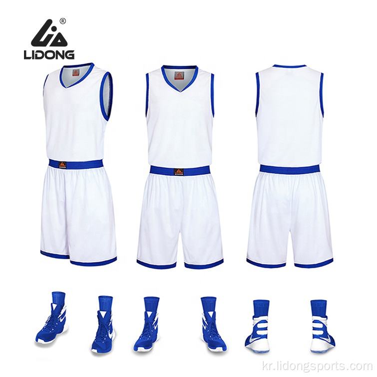 새로운 디자인 농구 유니폼 저렴한 청소년 컬러 농구 유니폼