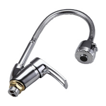 Deck mounted long spout kitchen faucet