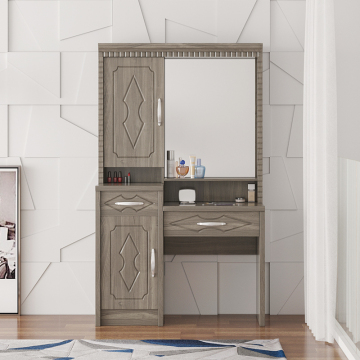 Hot Sale White Dressing Table Set for Bedroom with Mirror and Storage