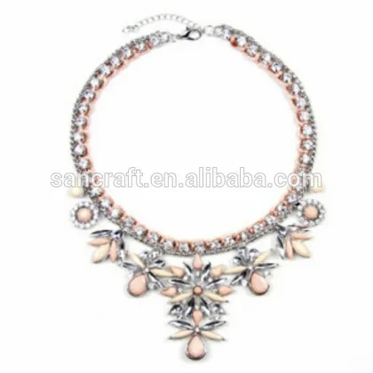 2015 Newest Fashion Women Acrylic Shourouk Necklace, Beautiful Chain Necklace Xuping Jewelry