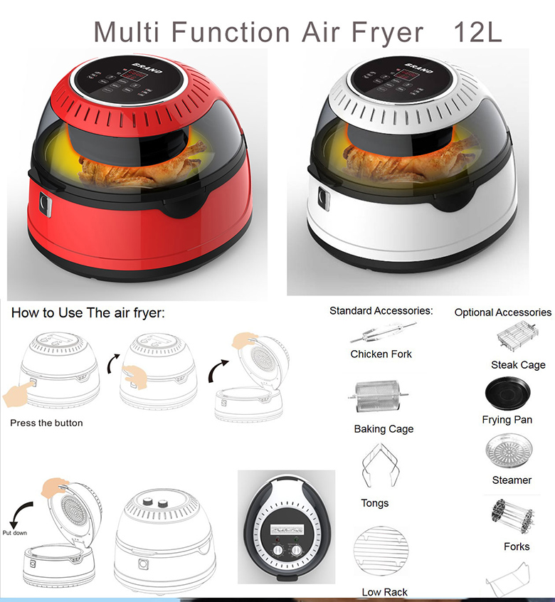 Air fryer custom oil free deep fryer food