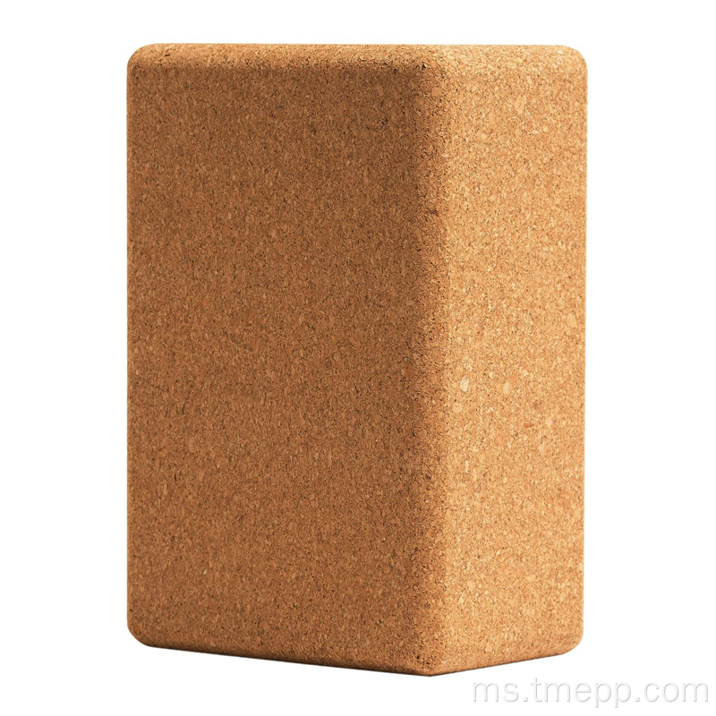 Blok Yoga Cork Natural dan Bata