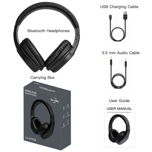 Bluetooth-hörlurar Hi-Fi Stereo Bass justerbart headset