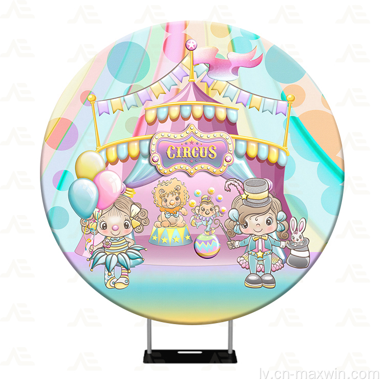 Reklāmas stends apaļo kāzu fona stends