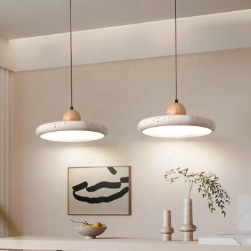 Indoor Yellow Travertine Pendant Light - New Arrival LED Stone Hanging Lamp for Bedroom and Dining Room