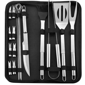 18-Piece Stainless Steel BBQ Tool Set: Comprehensive Barbecue Accessories for Hot Sales