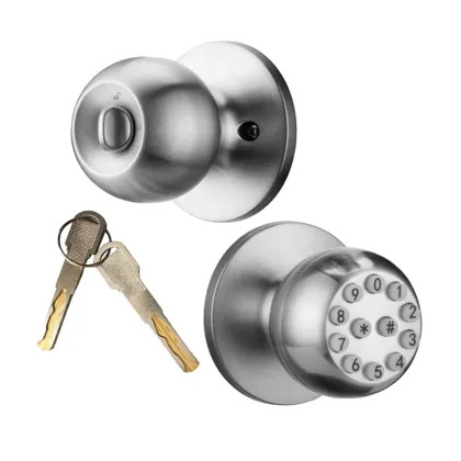 Smart Round Digital Knob Password Code Indoor Door
