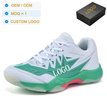 Custom LOGO Light Weight Anti Slip Tennis Badminton Shoes for Men and Women