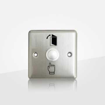 Stainless Steel and Flay Gray Exit Button