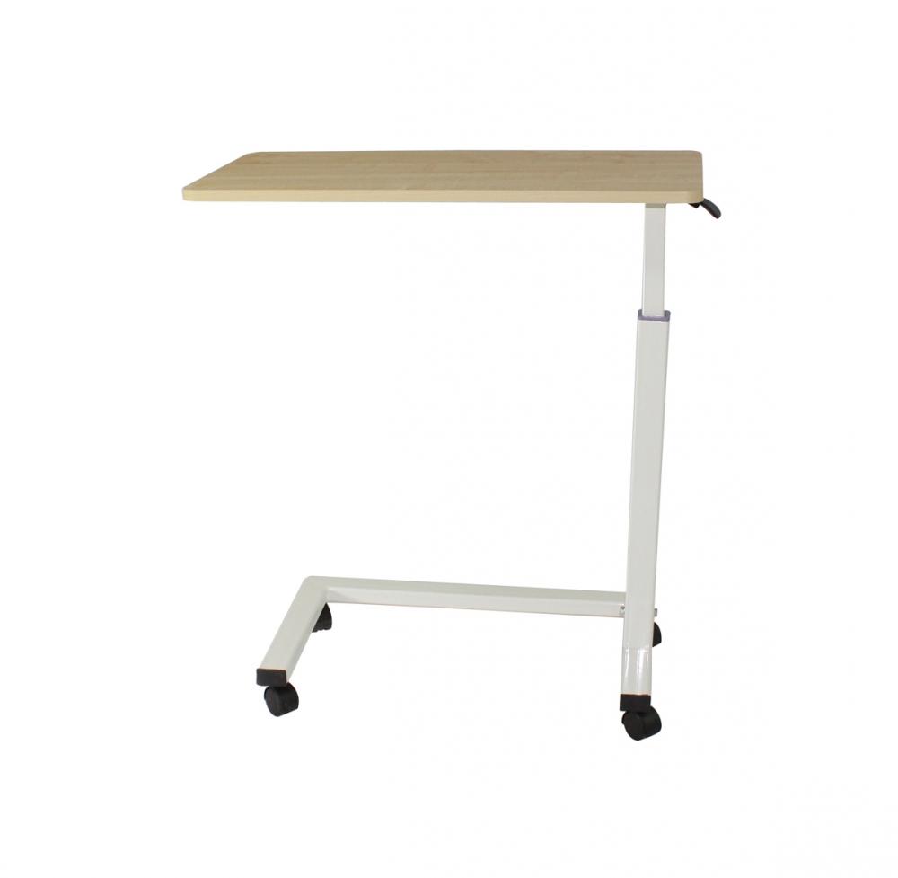 Hospital Adjustable Overbed Table with Wheels