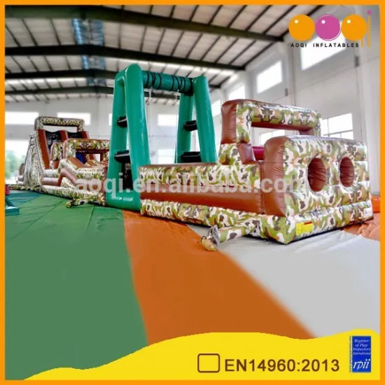 AOQI pvc commercial inflatable obstacle course adult/giant inflatable obstacle course