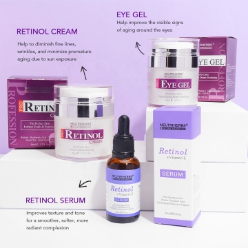 Customized Logo 3 in 1 Anti-Aging Serum Retinol Skin Care Face Set