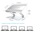 Soporte de enfriamiento de aluminio para computadora portátil para juegos para escritorio