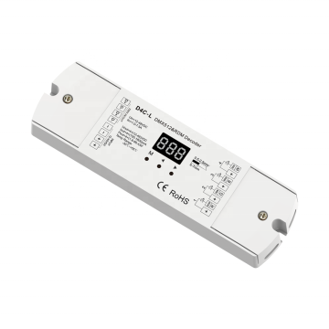 SKYDANCE D4C-L 4 Channel DMX Decoder RGB RGBW RDM PWM Controller 12-48V DMX512 Dimmer