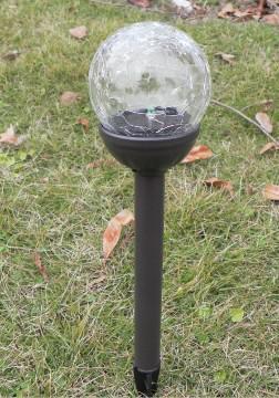 LED outdoor solar crackle ball lamp