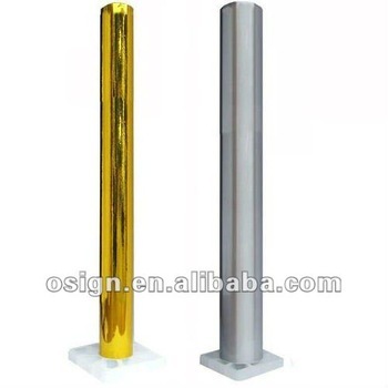 metallic vinyl (golden ,silver glossy or matt surface)