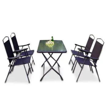 Aluminum Frame Foldable Table Set, Measures 120 x 75 x 71cm