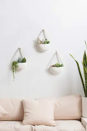 Ceramic Hanging Planter Wall Planter Set