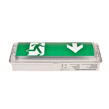 8W Bulkhead Emergency Light with Exit Sign