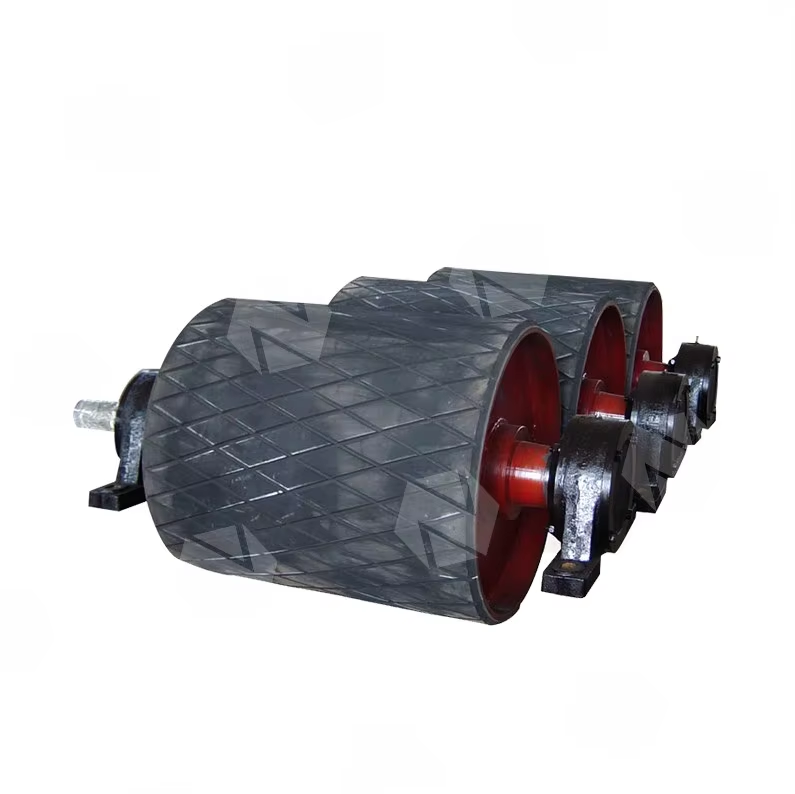 Ceramic Lagged Rubber Coated Conveyor Rollers & Pulleys