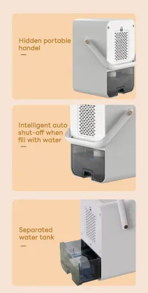 2024 New Semiconductor Air Dry Portable Dehumidifier 1L with HEPA Filter