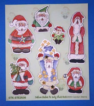 Christmas Stickers Wrapping Decorations Paper Adhesive 3D Stickers