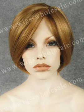 Synthetic straight short bob blonde micro braided lace front wigs wig for sale
