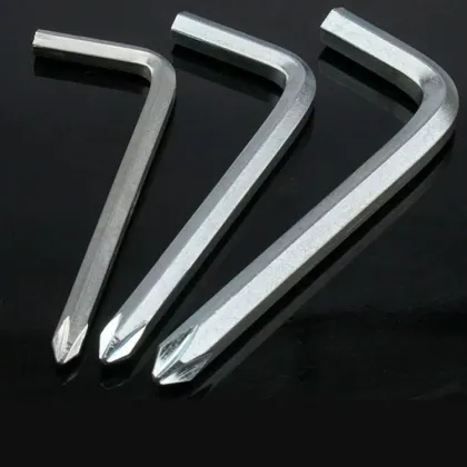 L-Type Stainless Steel Wrenches - Nickel-Plated Extended Allen Wrenches Black Hex Wrenches Hex Key Hardware Hand Tools
