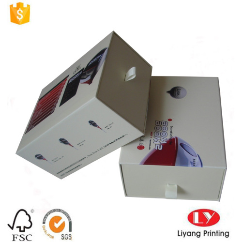 Rigid Cardboard Sliding Gift Box With Ribbon