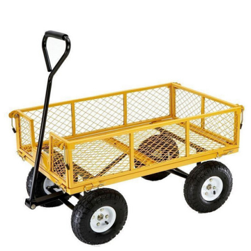 Foldable Steel Mesh Garden Cart - Heavy Duty Wagon for Export