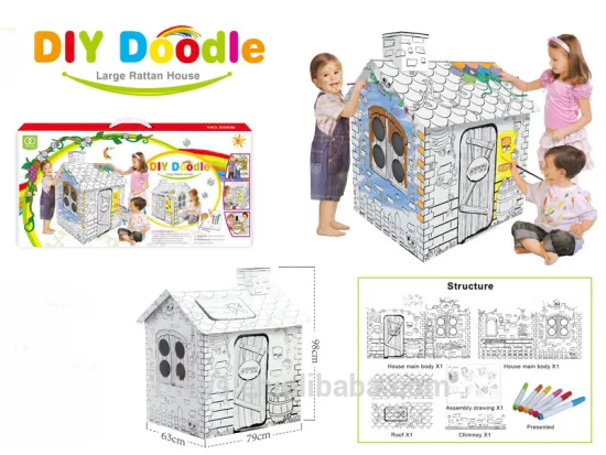Educational Kids Toys Cardboard Paper Toys House