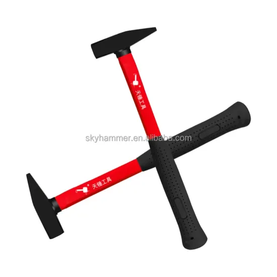 Professional Machinist Hammer with Fiberglass Handle: 800g & 1000g, High-Quality Hardware Hand Tools in Double Color Household Trolley Set