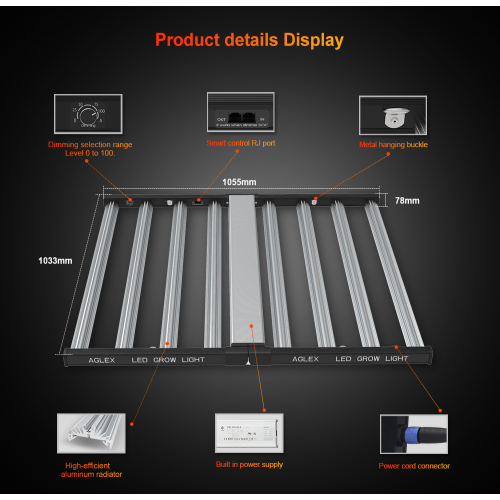 Spider Led Grow Light Bar 1000w Full Spectrum
