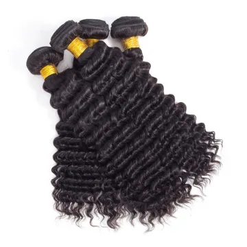 Deep Wave Raw Indian Cuticle Aligned Hair , Virgin Human Hair From Very Young Girls,brazilian hair loose deep wave bundles