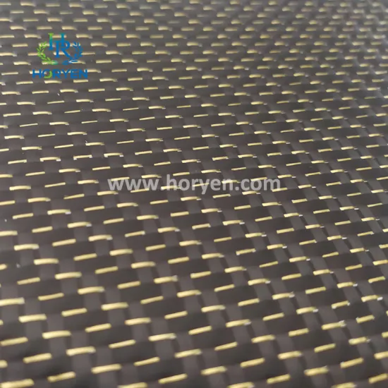 Gold red blue custom leather carbon fibre fabric