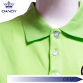 Griene Pique Uniform Polo Shirts foar Froulju