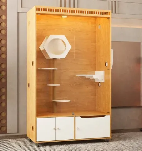 Trendy Cat Condo: Chic Solid Wood Haven for Pet Lovers