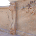 Hand-Carved Stone Bench Durable Outdoor Seating
