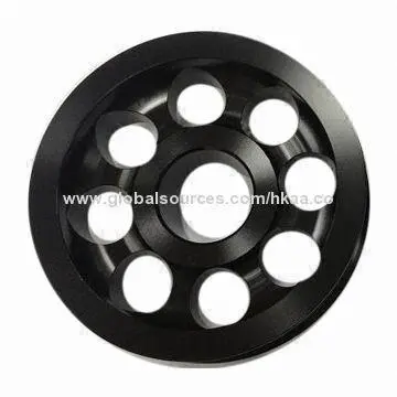 Timing belt pulley, made of aluminum, black hard anodizing, small MOQ