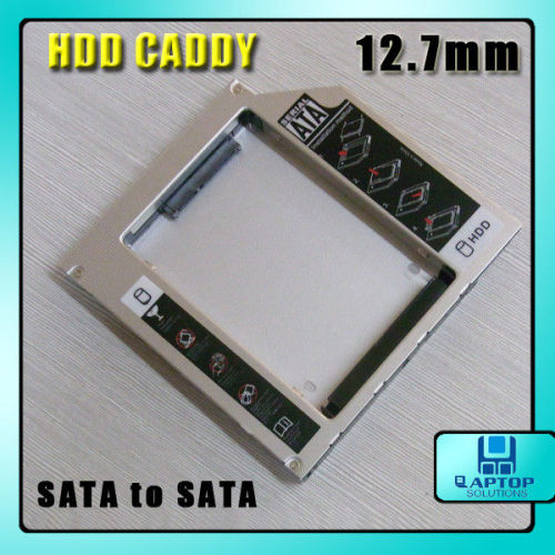 12.7mm Sata To Sata Universal 2nd Aluminum Hdd Travel Caddy Optical Disc Driver