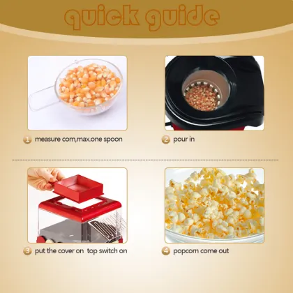 Hot Air Popper Pop Corn Machine - No Oil Popcorn Maker