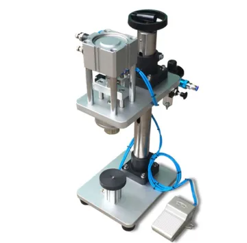 Desk Type Semi-Automatic Pneumatic Perfume Bottle Cap Crimping Machine