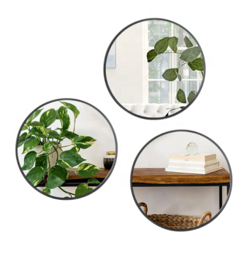 Diy bergaya Black Sempadan Pekeliling Hanging Mirror set tiga - cermin hiasan diri sendiri
